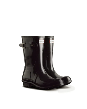Imagen de Hunter Bota de lluvia Original caña corta brillosa Mujer - Negro