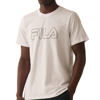 Imagen de FILA Regular letter outline Remera manga corta casual para hombre - Blanco/Negro